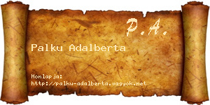 Palku Adalberta névjegykártya